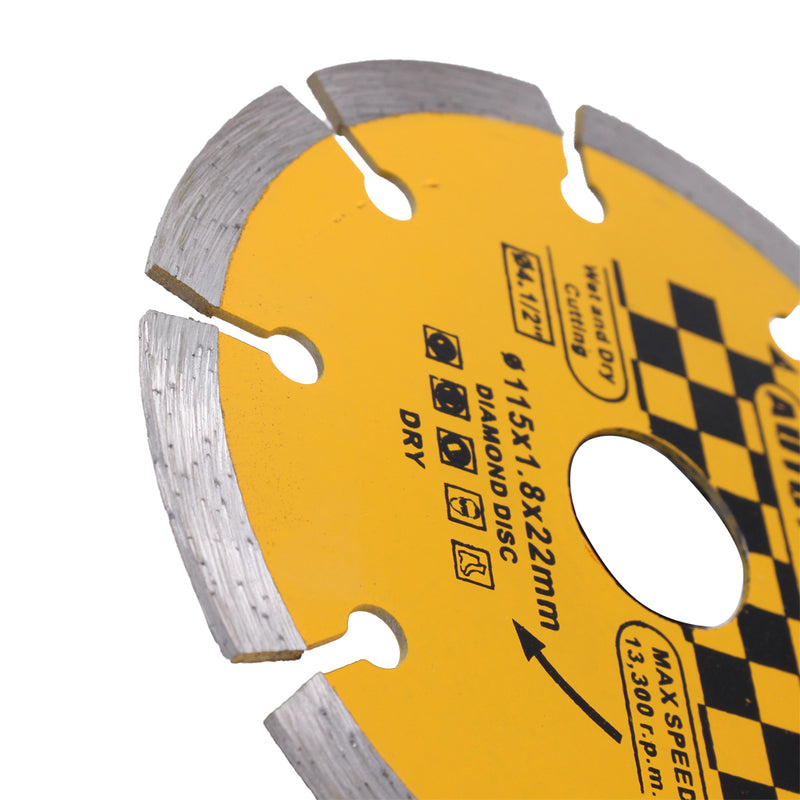 AUTOTOOLHOME 4 1/2inch Diamond Blade Angle Grinder Dry Cutting Wheel