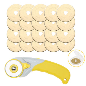 Titanium Rotary Cutter Blades 45mm Set 10/20/30/50pcs replacement Blades leather Fabric Cutter SKS-7 Quilting Sewing Patchwork Tool