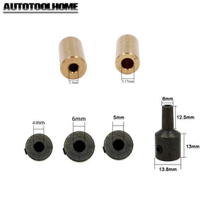 AUTOTOOLHOME Micro Drill Chucks Shaft Couplings  for Clamping 0.3-4mm JT0 Taper Mounted Drill Chuck With Key for 2.3 3.17 4 5 6 8mm Shaft