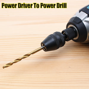AUTOTOOLHOME 1/4-inch Hex Shank Keyless Drill Chuck Quick Change Adapter Power Screwdriver to Drill Converter Conversion Conversion Tool