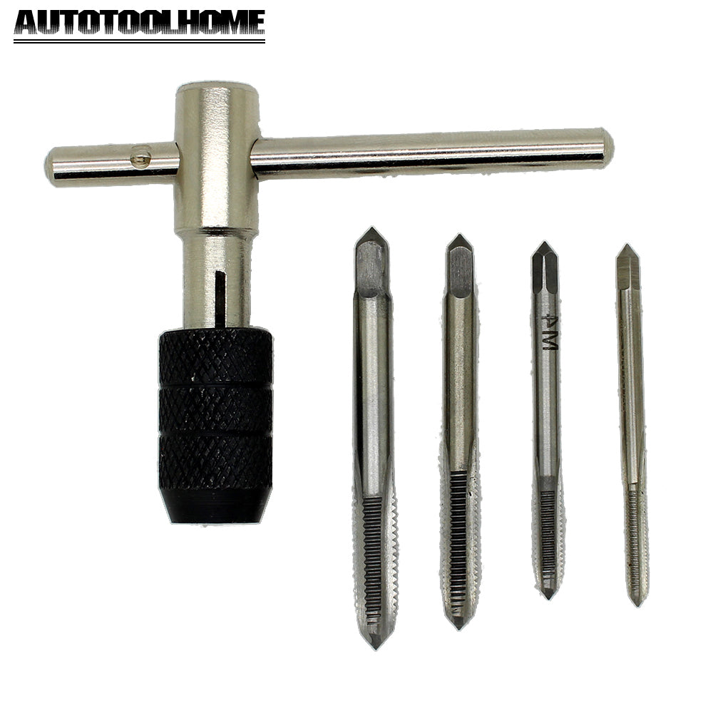 Hand Taps Adjustable Tap Wrench T-Handle Ratchet Tap Holder With