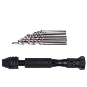 4.05 inch Pin Vise Hand Drill with 20 Pieces 0.5-2.5mm Manual Craft Drill  Sharp HSS Micro Mini Twist Hobby Drill Bits Set for Jewelry, Resin, Rotary