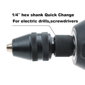 AUTOTOOLHOME 1/4-inch Hex Shank Keyless Drill Chuck Quick Change Adapter Power Screwdriver to Drill Converter Conversion Conversion Tool