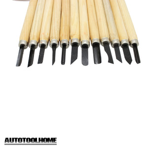 AUTOOLHOME hand graving tools Wood Carving Chisel Knife Hand Tool Set For Basic Detailed Carving Woodworkers Gouges Multi Purpose DIY - AUTOTOOLHOME